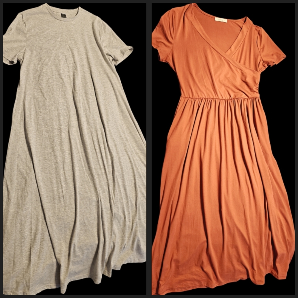 SHEIN Gray and Rust Maxi Dresses